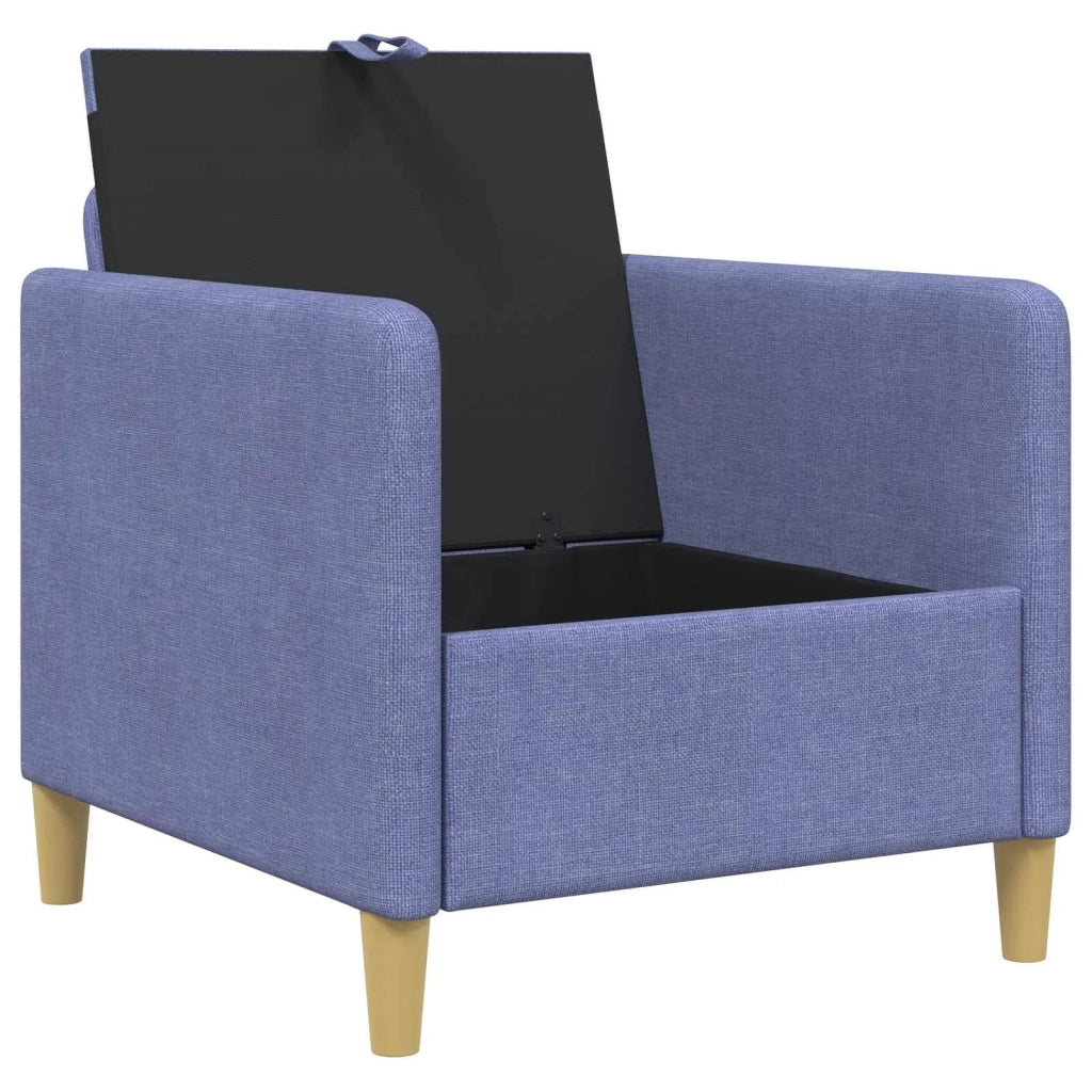 Divano con Storage Blu jeans 72 x 78 x 87 cm Poliestere 42036876