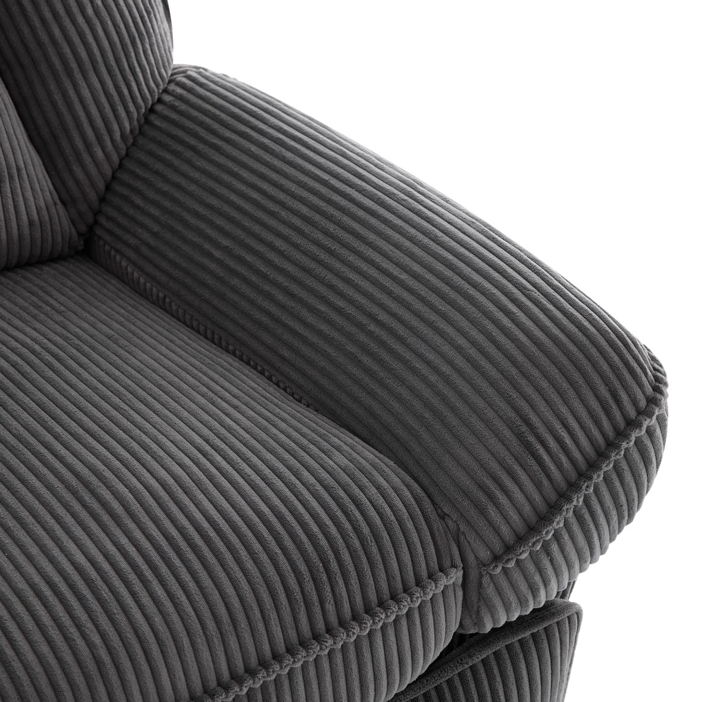 Poltrona massaggiante elettrica girevole 360° con riscaldamento; USB e supporto telefono; grigio