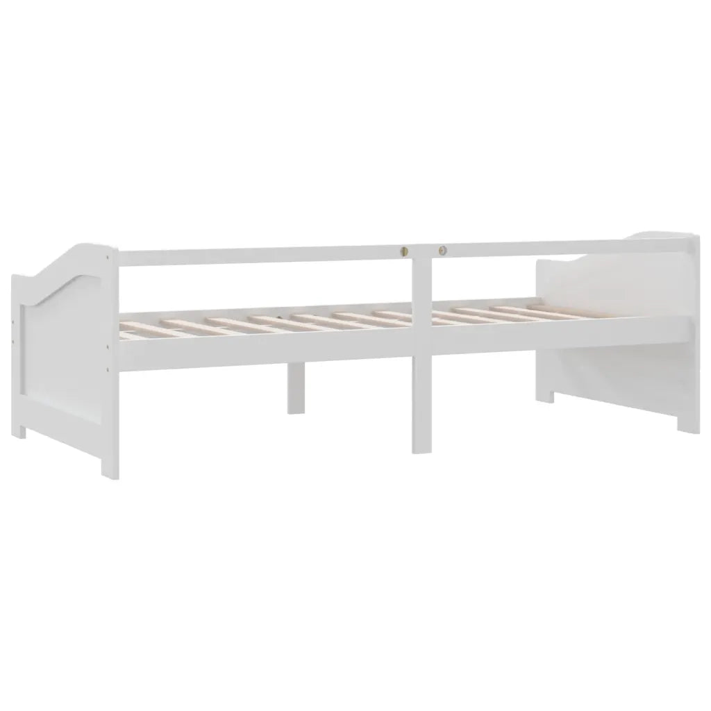 Divano Letto a 3 Posti Bianco Legno Massello di Pino 90x200cm 322165