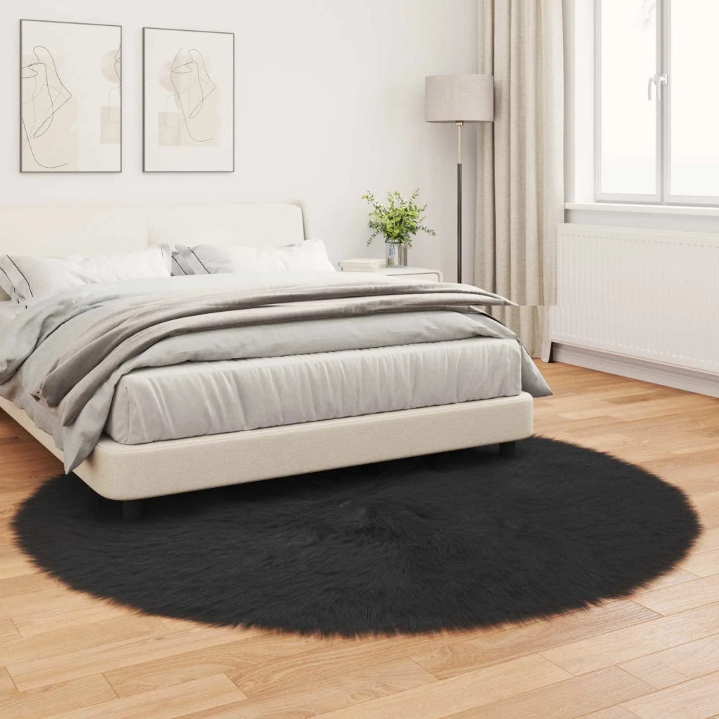 Tappeto in finta TAFALLA | Tappeto del soggiorno Nero ? 160 cm Poliestere