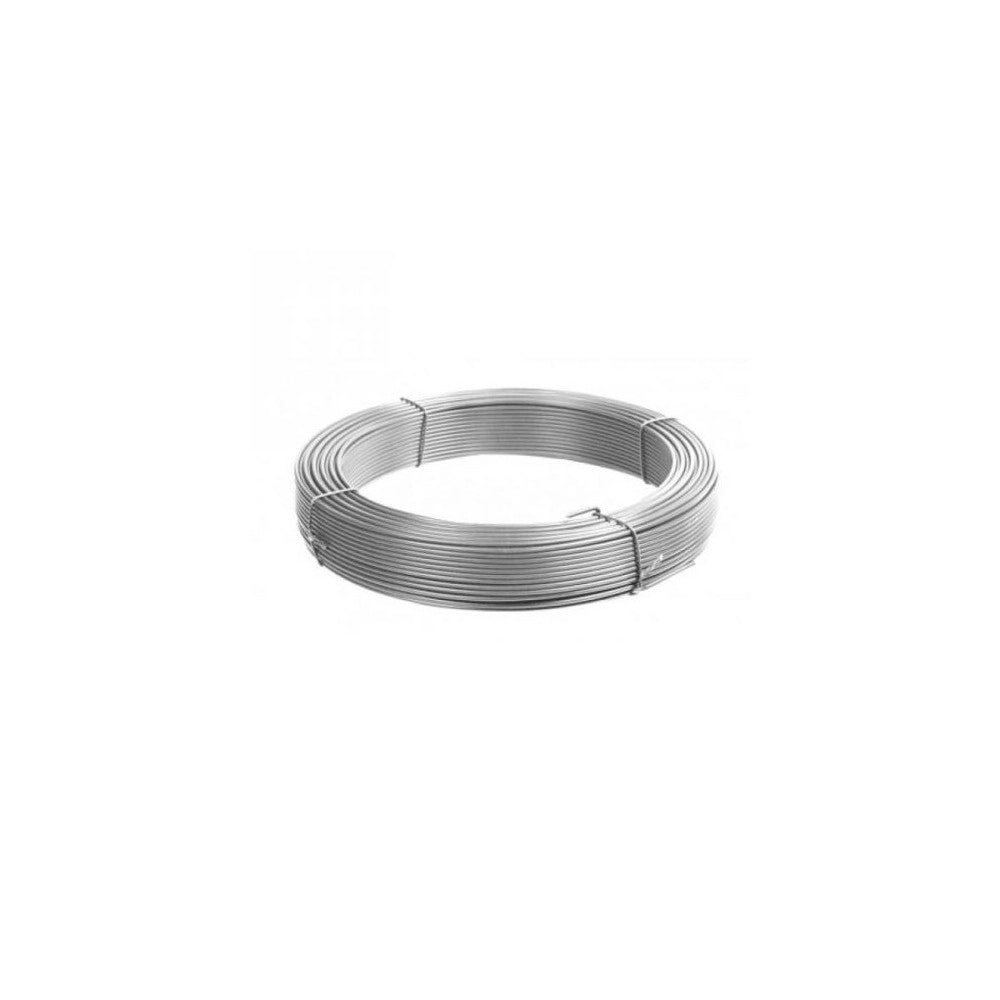 Trade Shop - Set 2 Pz. Rotoli Filo Di Ferro 41 Mt Ciascuno Spessore Diametro 1mm Acciaio Zincato -