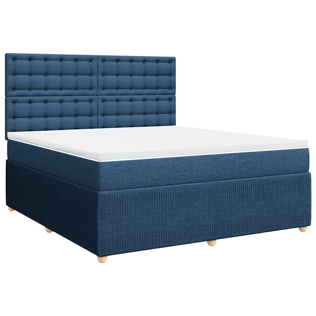 Giroletto a Molle con Materasso Blu 180x200 cm in Tessuto 3292155