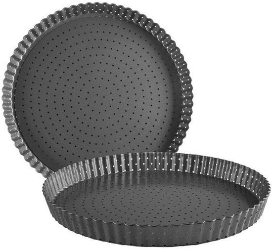 Torta a forma di torta - fondo di torta - forma di torta - quiche con coperchio - acciaio inossidabile - trattamento antiscivolo - Ø 28 - altezza 3 cm