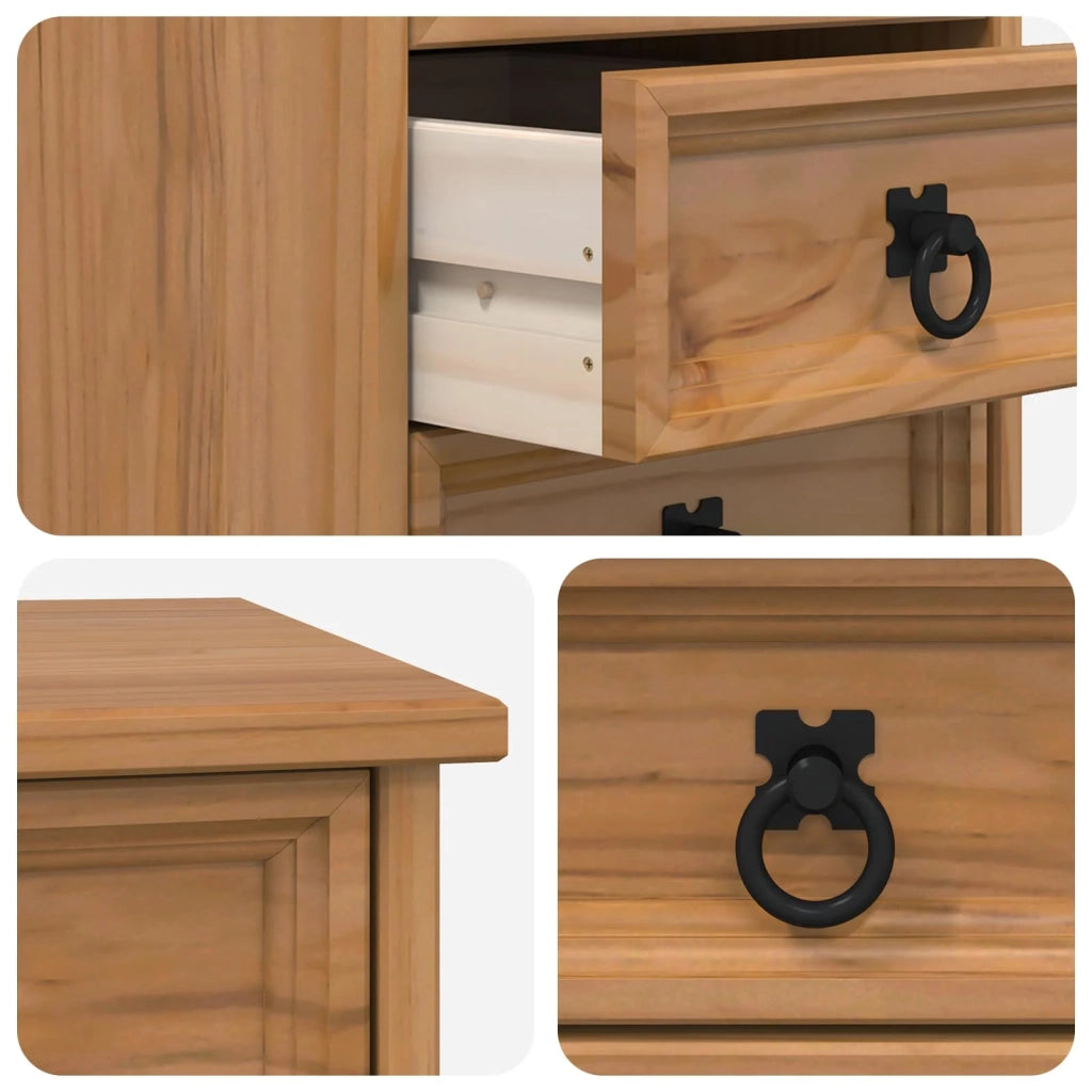 Armadietto Rotolante con Cassetti CORONA Marrone Miele 42040535
