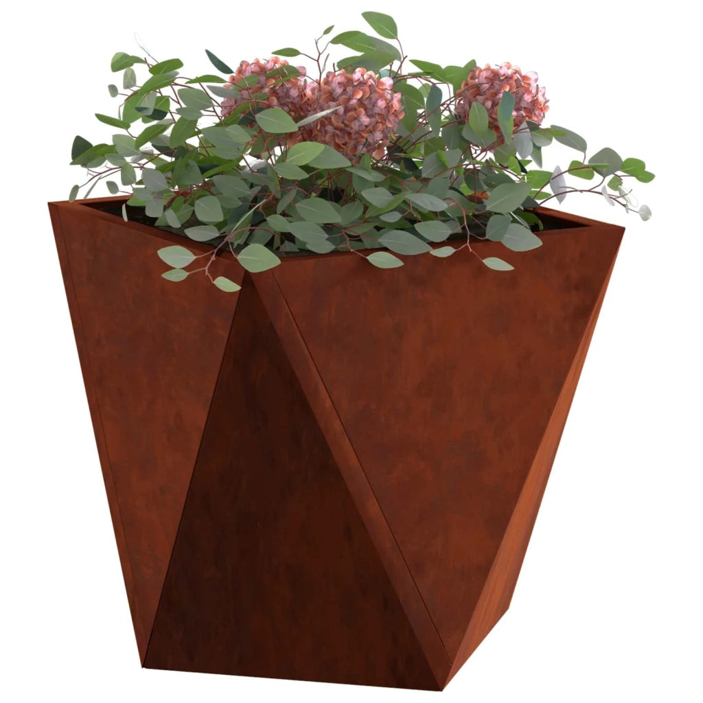 2 pz Fioriera | Cassetta per fiori | Vaso Ruggine 30 x 30 x 30 cm