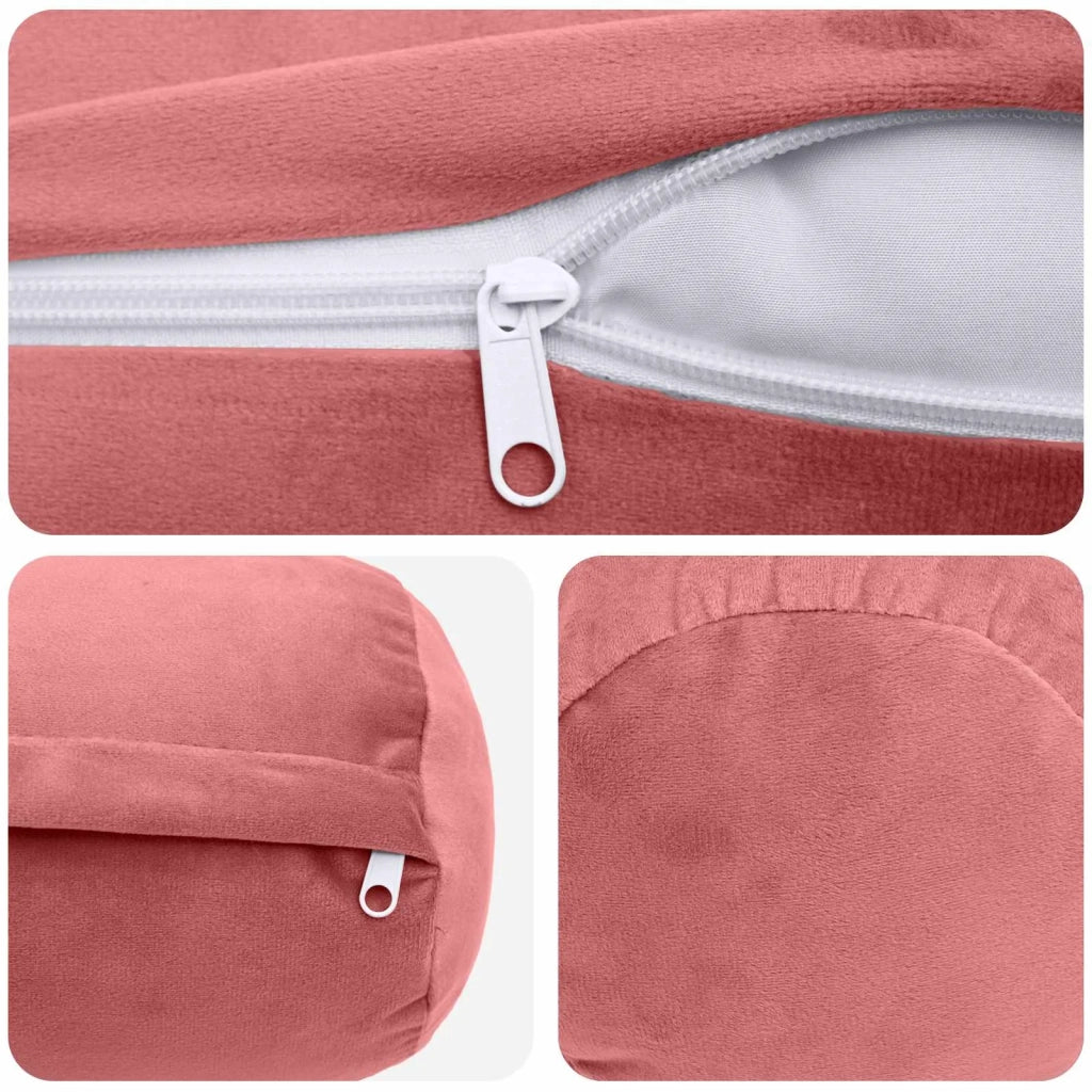 Cuscino con cuscino HEERLEN 2 pz Rosa Velluto 929993