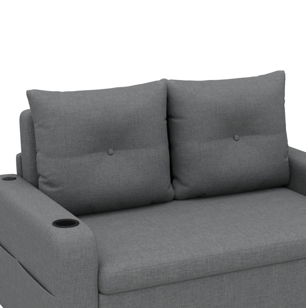 Divano letto 3 in 1 estraibile con USB e Type-C; 131 x 81 x 94 cm; grigio