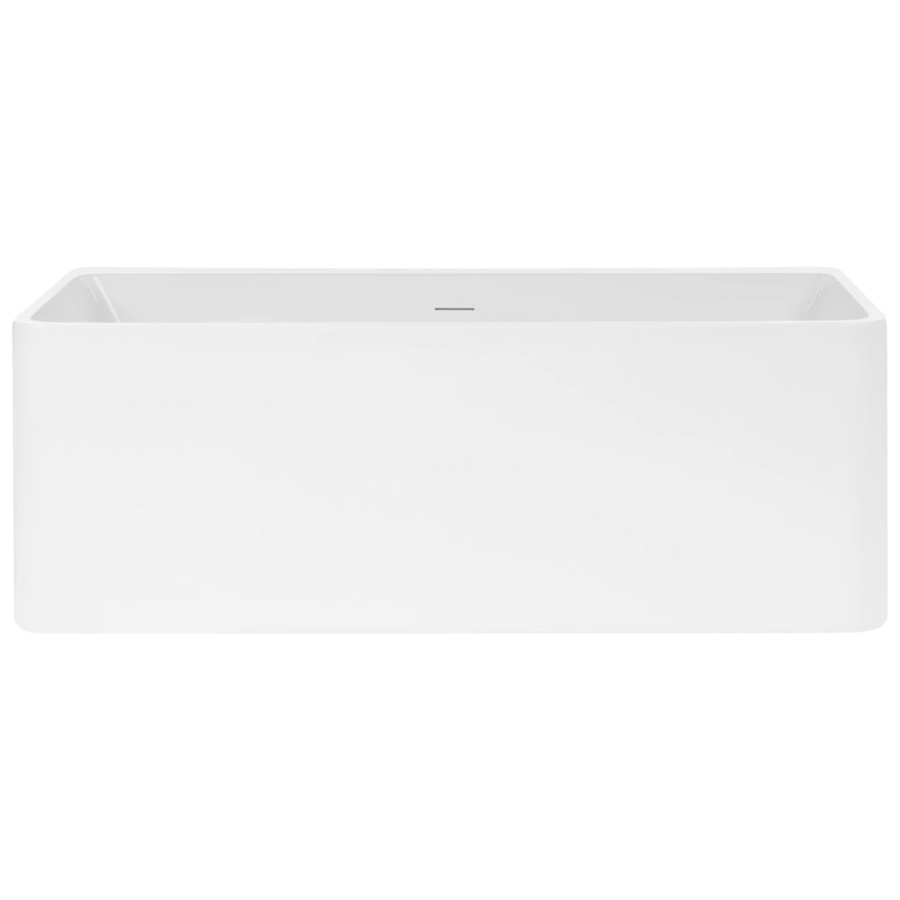 Vasca da Bagno Freestanding Bianca in Acrilico 160 cm con Bordo Sottile