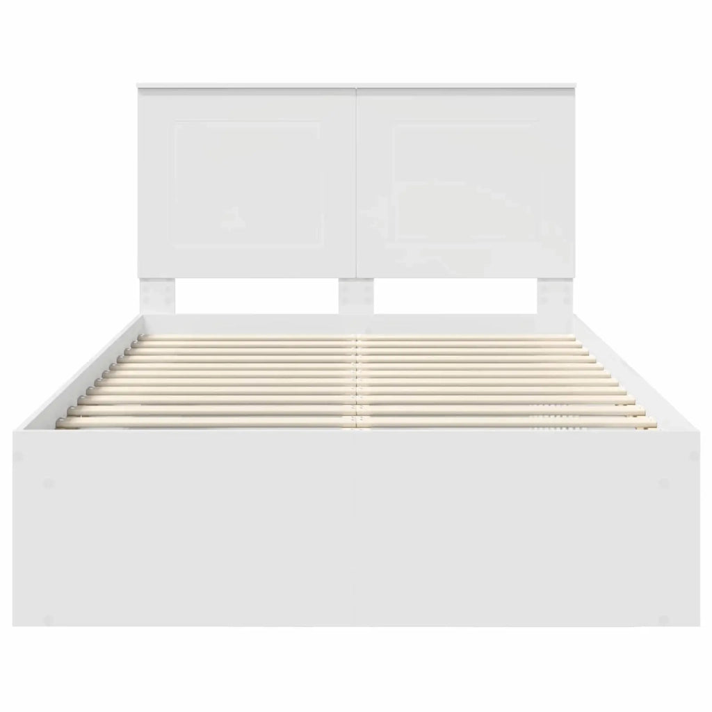 Struttura del letto Bianco 135 x 190 cm Pino massello 3409363