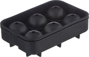 Forma di ghiaccio XXL in silicone 6 grandi sferette di ghiaccio 45 cm di diametro nero