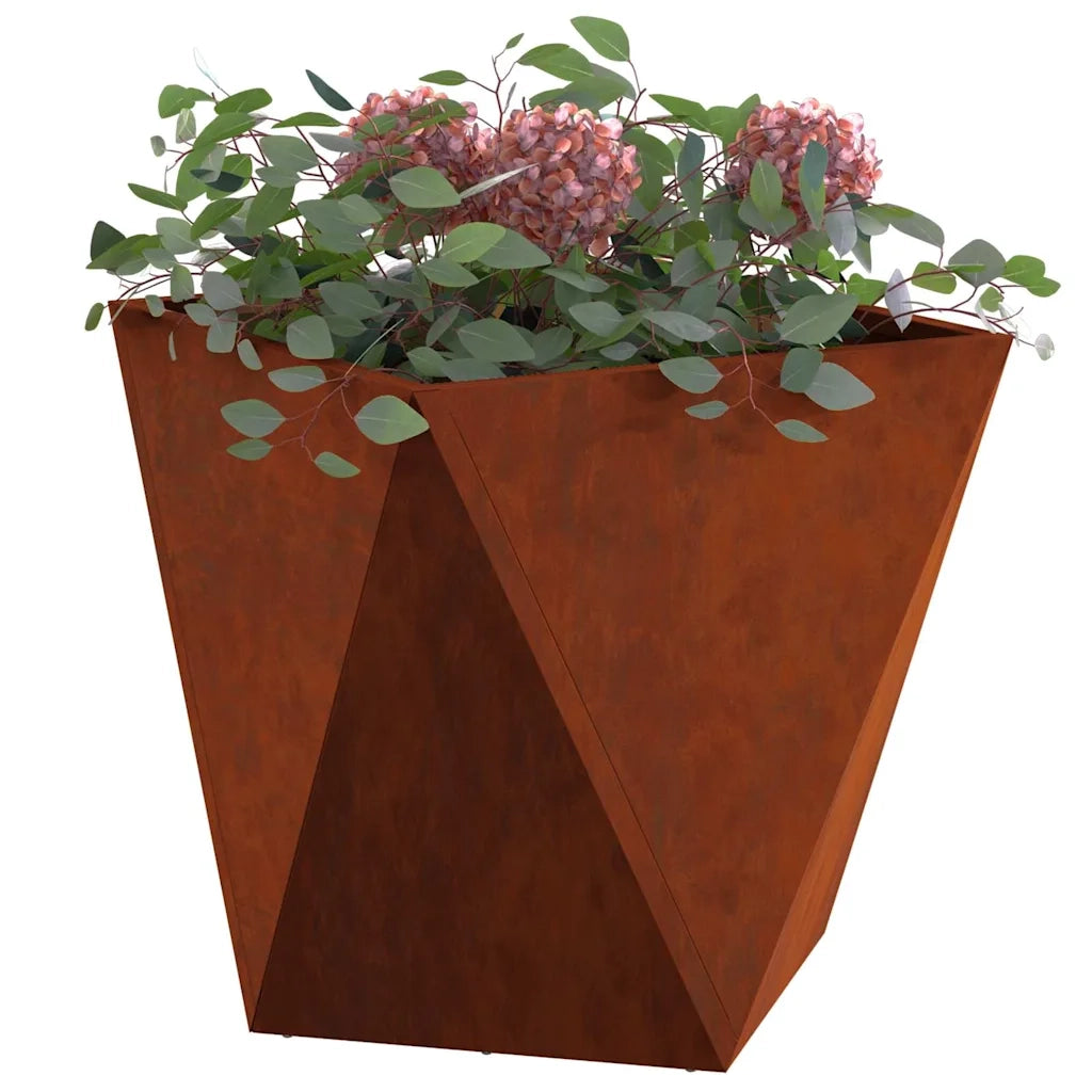 Fioriera 2 pz-Set di 2 Vaso-Contenitore per Piante Ruggine 40 x 40 x 40 cm