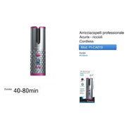 Trade Shop - Piastra Arricciacapelli Rotante Automatico Professionale Per Ricci Onde Pi-ca019 -