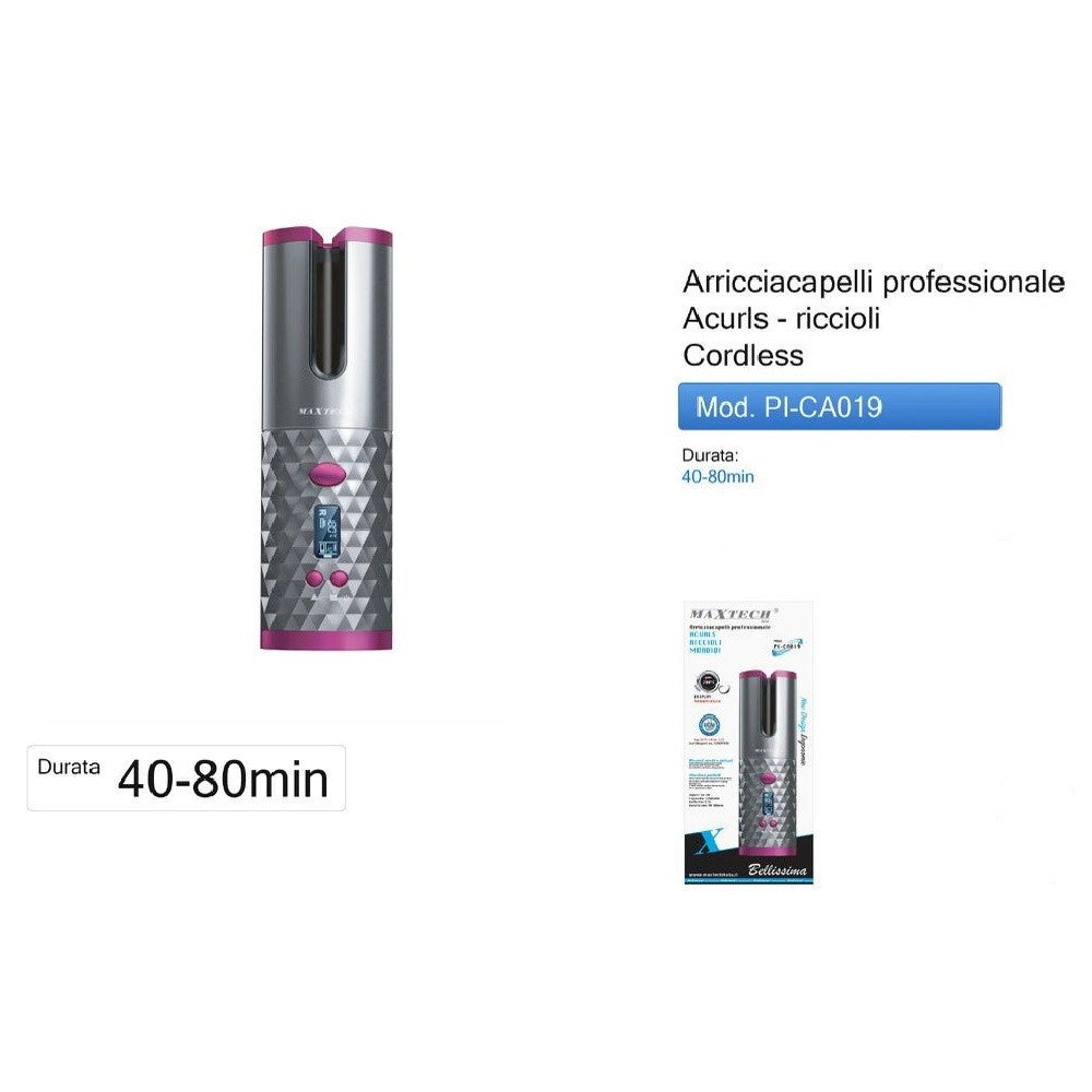 Trade Shop - Piastra Arricciacapelli Rotante Automatico Professionale Per Ricci Onde Pi-ca019 -
