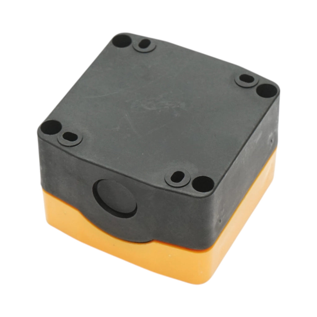 Scatola di comando a 1 pulsante, gialla, con protezione 78x78x54mm IP68 Breckner Germany