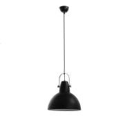 E-STYLO Lampada a sospensione nera dal design industriale, ideale per aggiungere carattere e stile moderno a qualsiasi ambiente, 38cm X 38cm H. 165cm