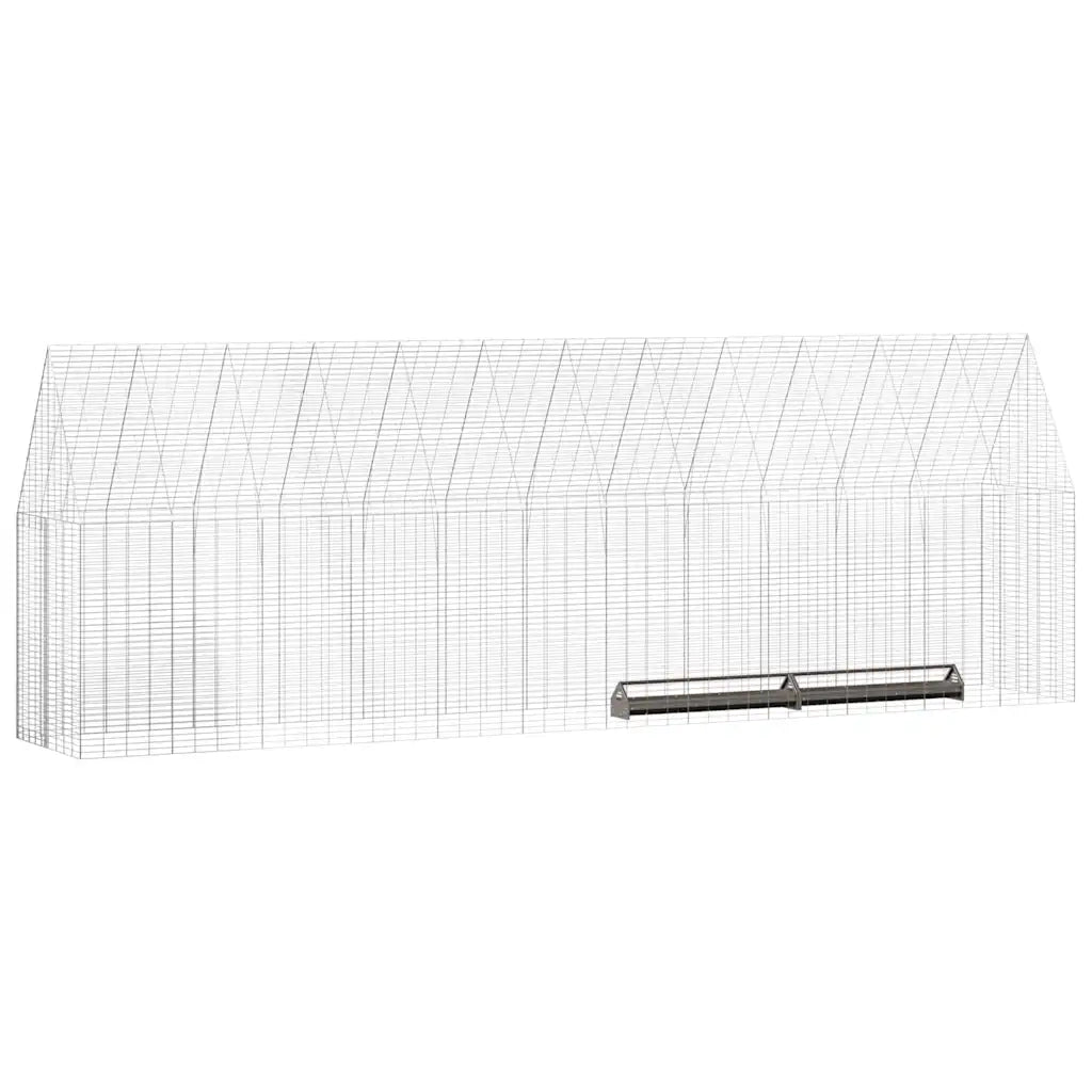 Gabbia per polli 2 pz Argento 600 x 100 x 210 cm CFW9753483