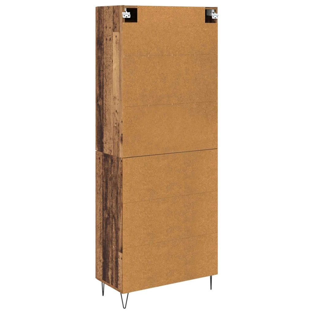 Credenza | Madia | Buffet da pranzo | Armadio da pranzo Legno vecchio 69,5 x 34 x 180 cm Legno multistrato