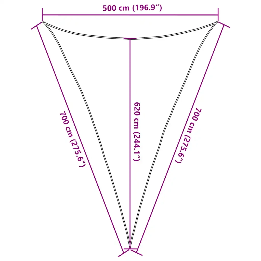 Vela Parasole 160 g/m² Grigio Talpa 5x7x7 m in HDPE 311429