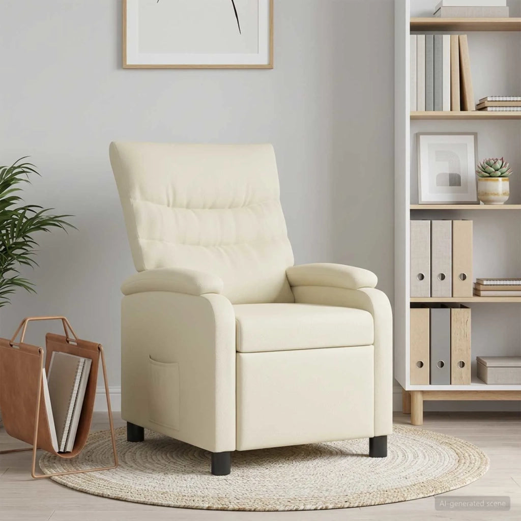 Divano Sedia-Poltrona reclinabile Crema Similpelle 974955
