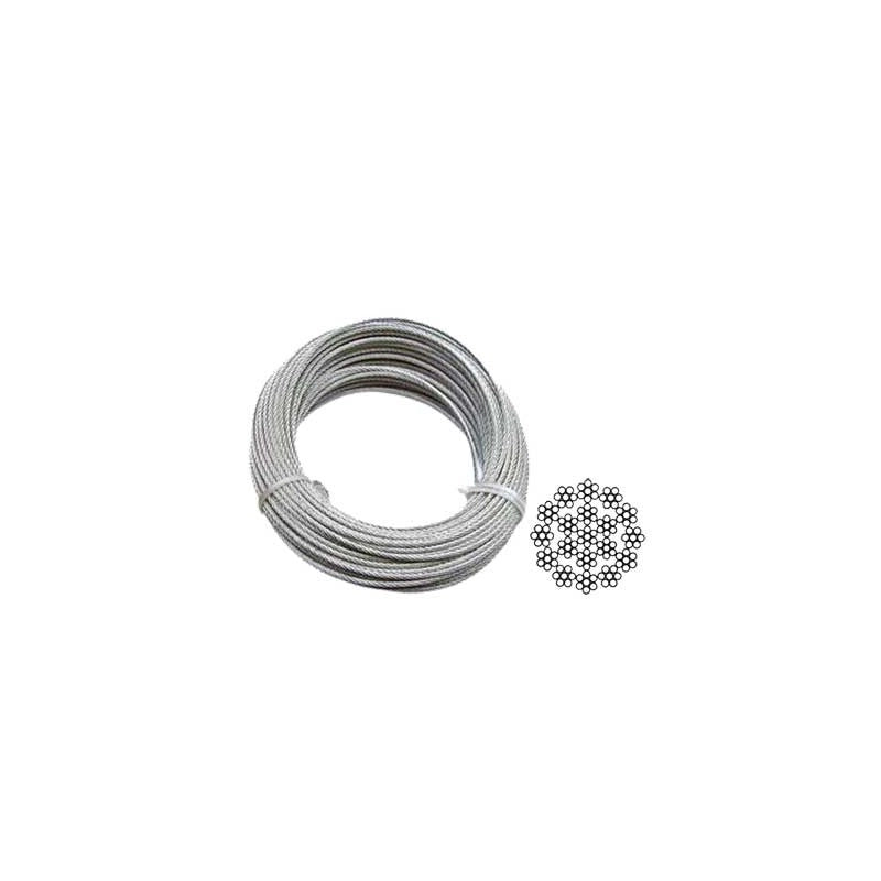 FUNE ZINCATA ANTIGIRO Ø 6 mm - rotolo 25 mt