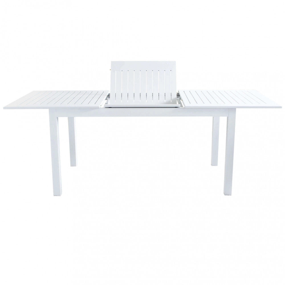 Tavolo Cuba Allungabile 150/210x90x75 h cm in Alluminio Bianco
