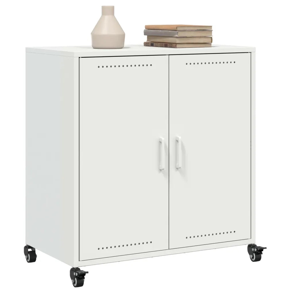 Credenza Bianca 68x39x72 cm in Acciaio 846661