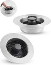 Stopper per Lavandino in Acciaio Inossidabile 304, Filtro per Cattura Rifiuti 70-86mm, Diametro Gocciolatore