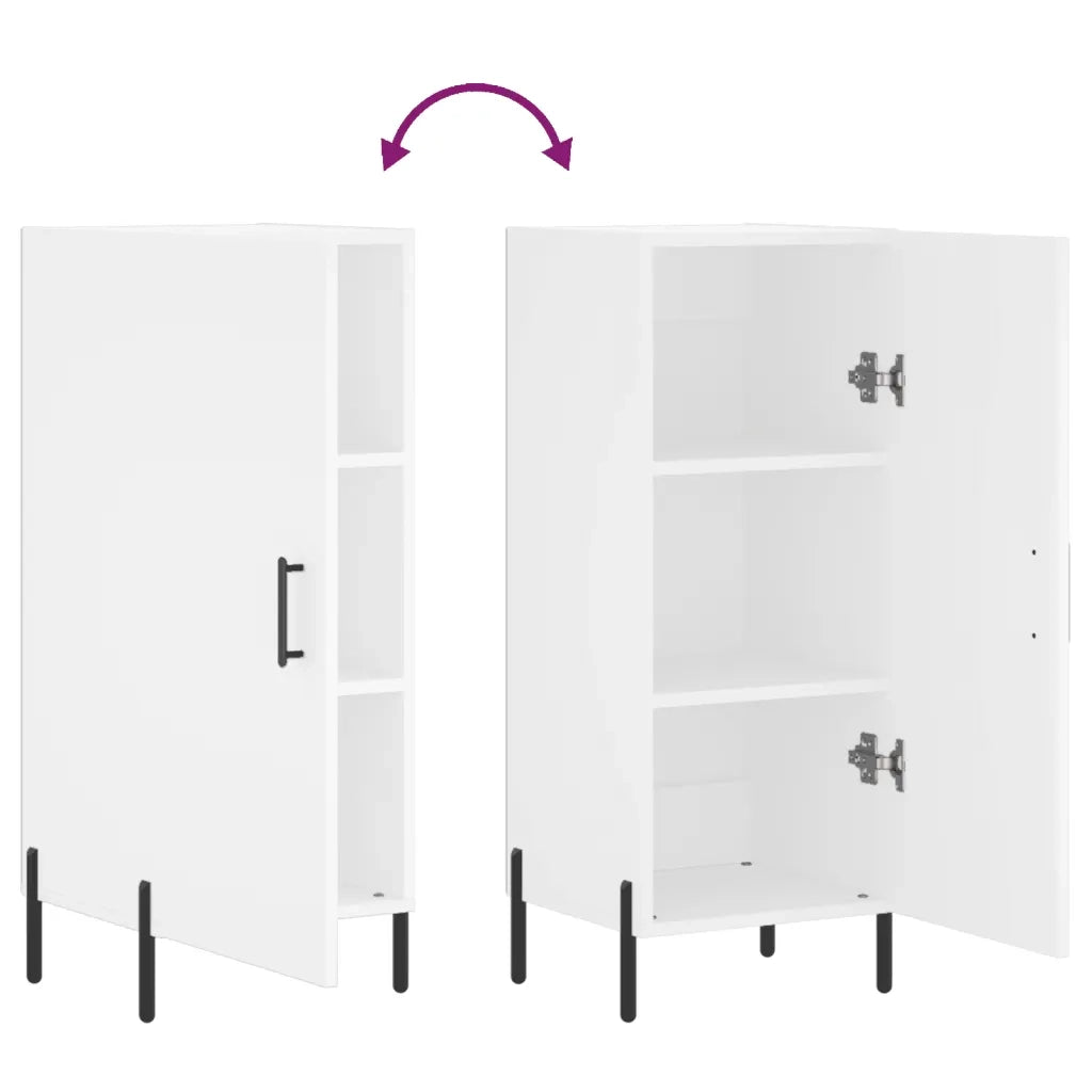 Credenza | Madia | Buffet da pranzo | Armadio da pranzo Bianca 34,5x34x90 cm in Legno Multistrato