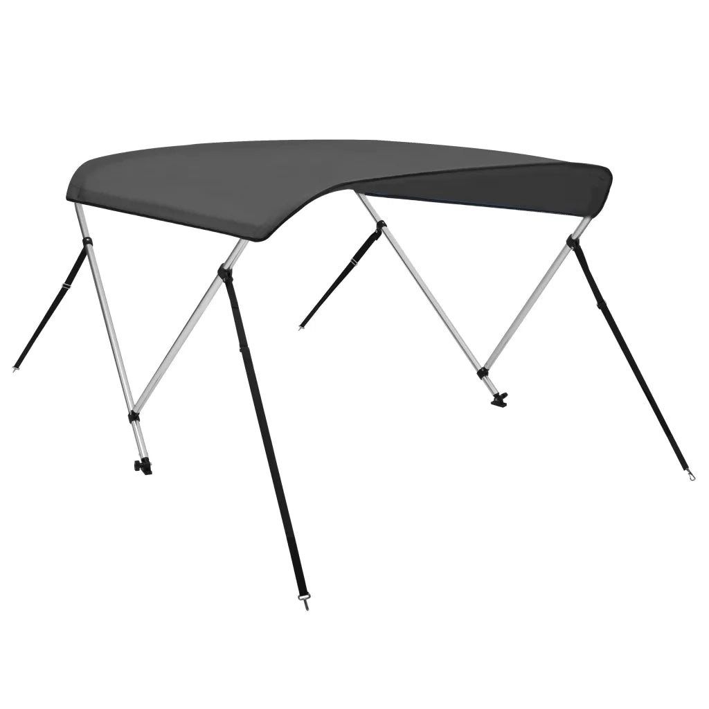 Bimini di Prua con Tendalino a 2 Archi Antracite 180x130x110 cm 93130