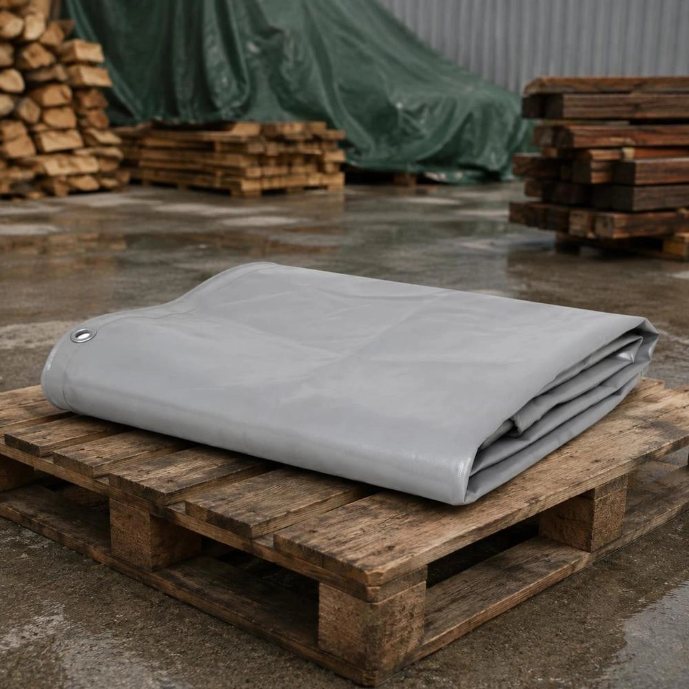 Tarpaulin 650 G/square Meter 4x8 M Grey