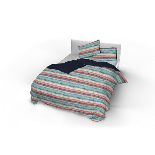 Copripiumino Matrimoniale con Federe Stampato in Microfibra Sarah