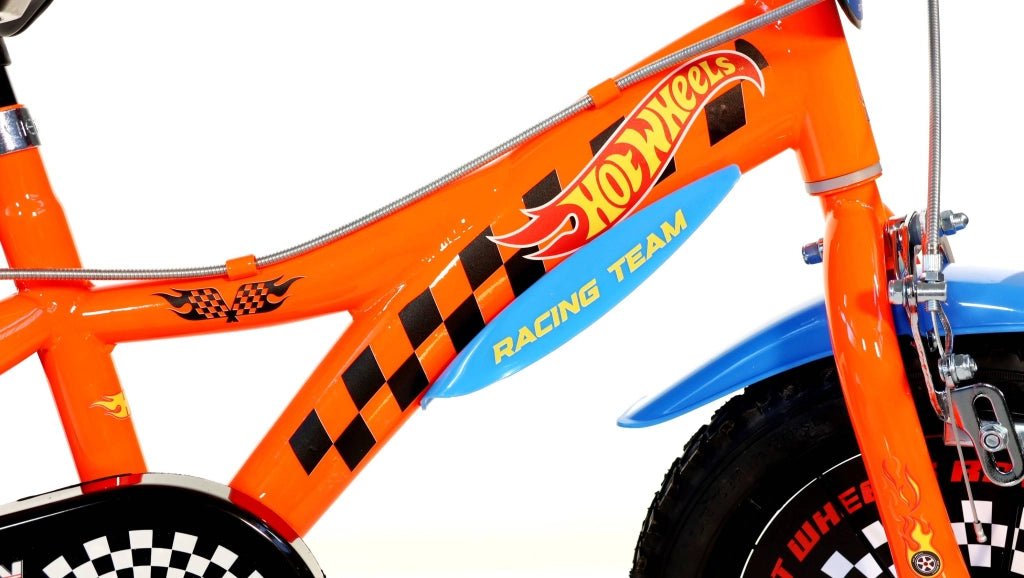 HOT WHEELS 16", bicicletta per bambini, adatta a bambini tra i 5 e i 7 anni, per altezza tra 105 e 135 cm, con borraccia