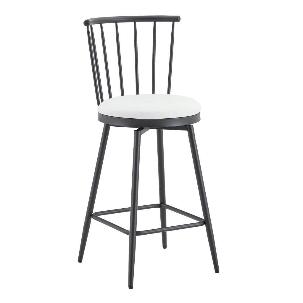 SGABELLO DA BAR Schienale Windsor 73 x 45,5 x 45 cm Bianco PU