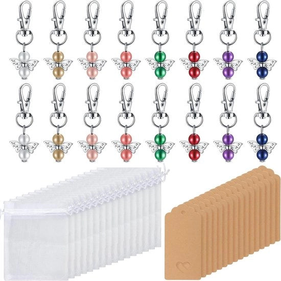 Impugnatura per hanger - 16 pezzi - hanger per chiave inglese - sacchetto di organza - regalo per ospiti per cerimonia di matrimonio - battesimo - compleanno