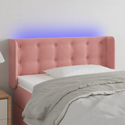 Testiera a LED-Testata con LED Rosa 103x16x78/88 cm in Velluto 649732