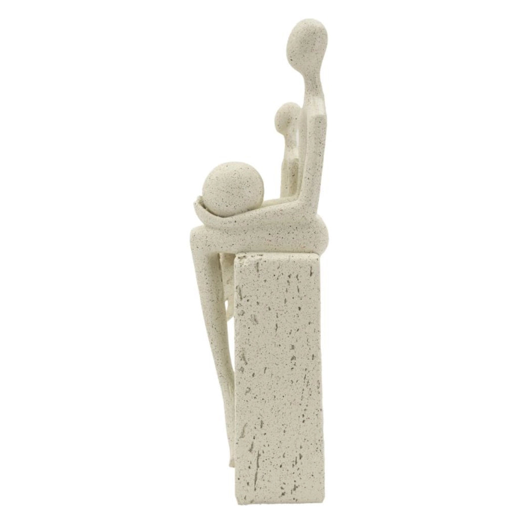 Scultura Persone 2, Beige, Poliresina, 10x7,5x26 cm