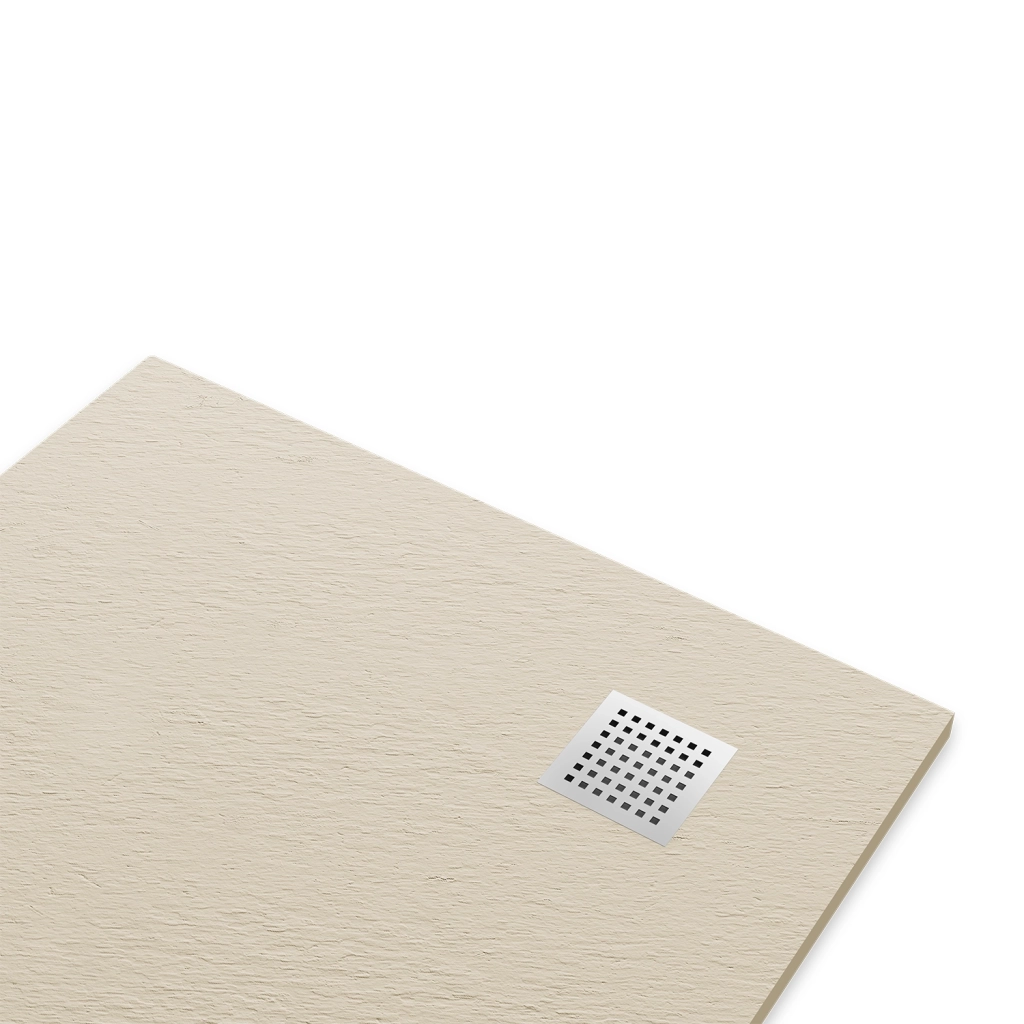 Piatto Doccia semicircolare 90x90 effetto pietra colore avorio | Lithos