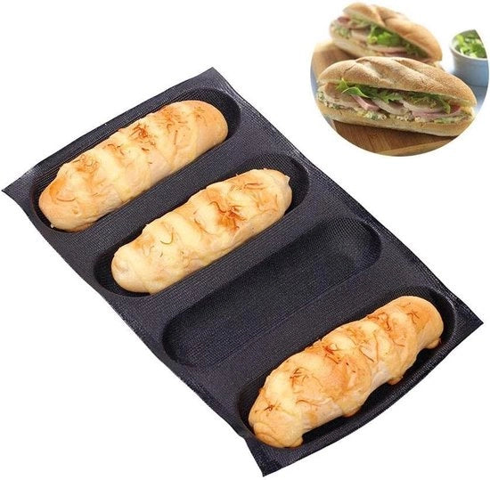 Set di muffin con rivestimento antiaderente in silicone perforato - 4 pezzi