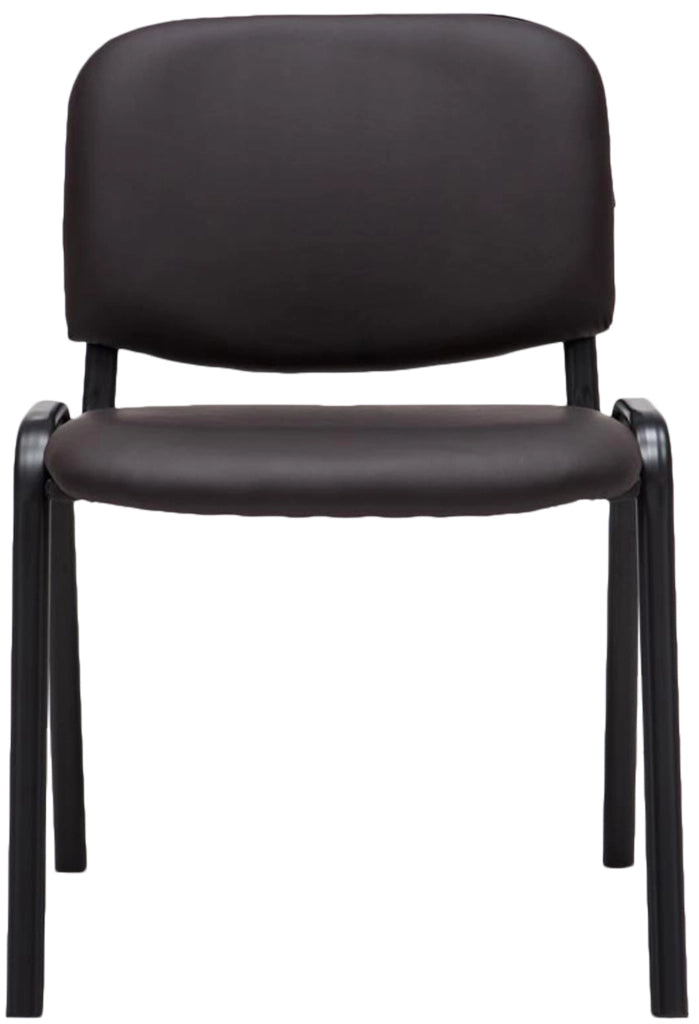 Sedia impilabile Ken similpelle marrone