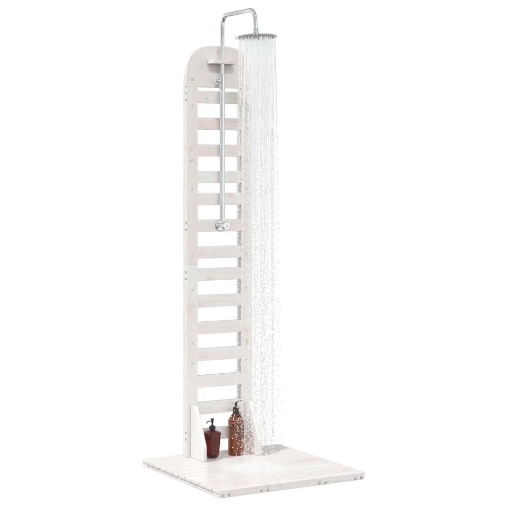 Doccia da esterno 223 cm Legno massello di pino e acciaio inox 886329