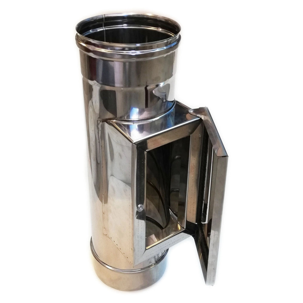 Modulo raccolta incombusti da 140mm in acciaio inox 5 decimi aisi 304