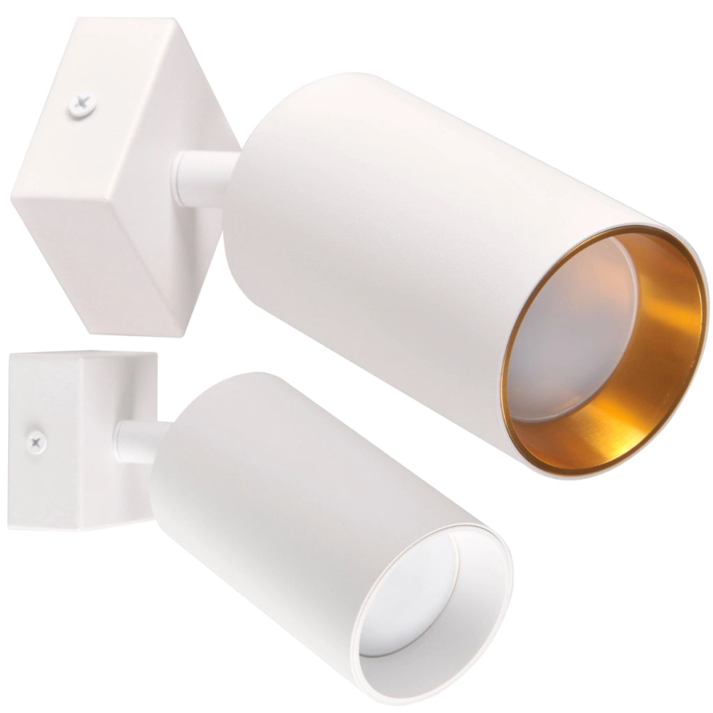Lampada parete/soffitto 1xGU10 bianca oro Maribel Polux