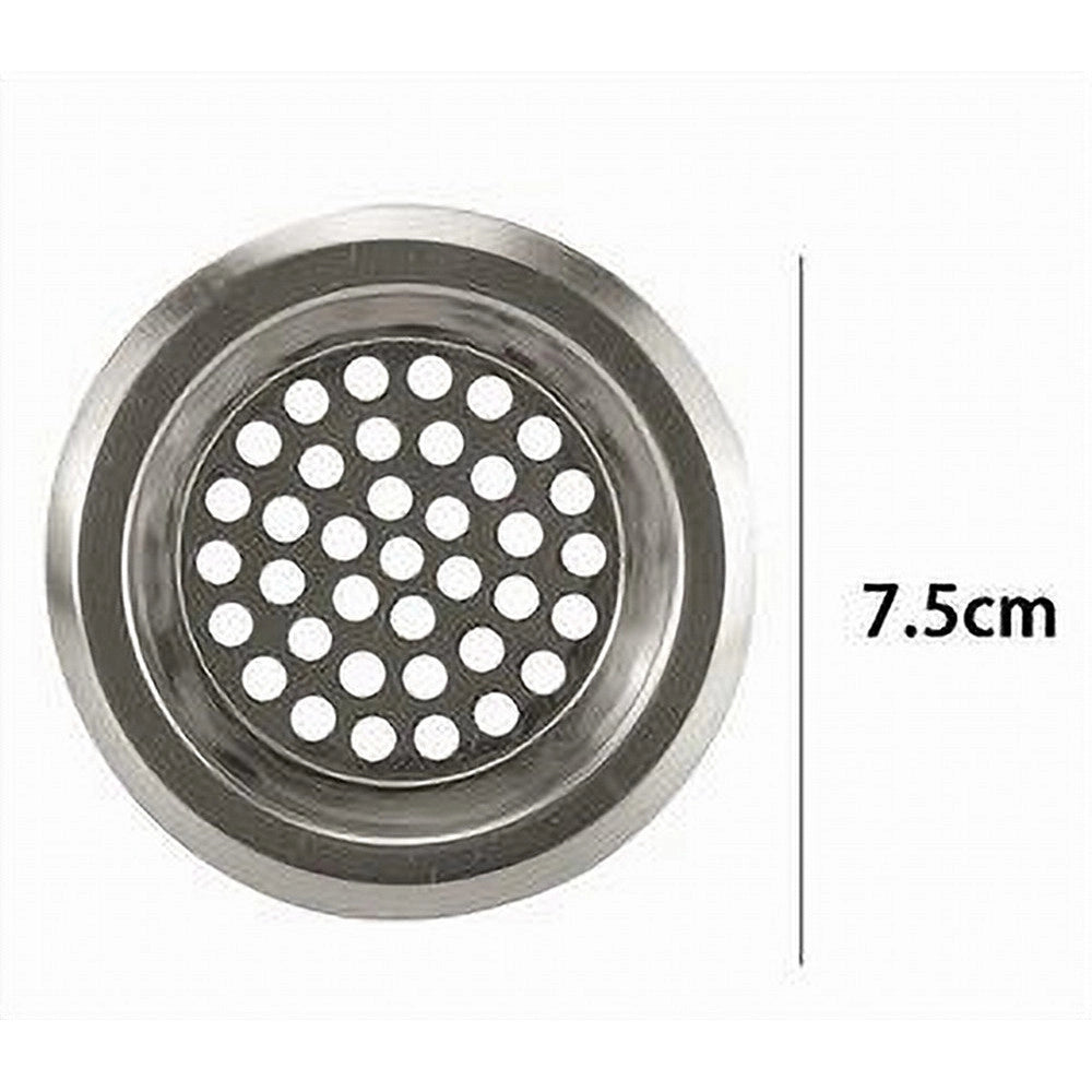 Trade Shop - Set 2pz Filtro Per Protezione Scarico Lavello Da Cucina Bagno Doccia 7.5cm 10398 -