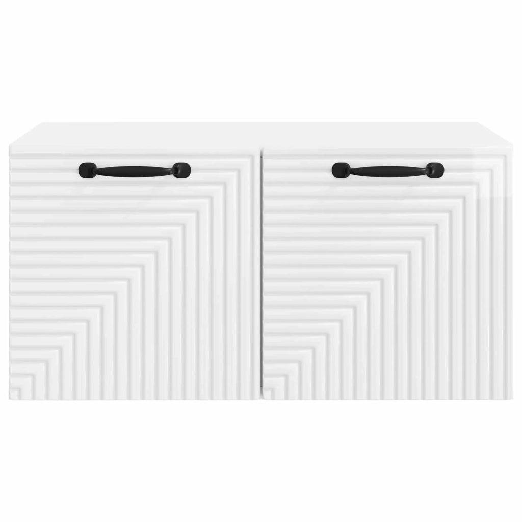 Mobile Porta TV da Muro Bianco Lucido 59,5 x 41 x 30 cm 898679