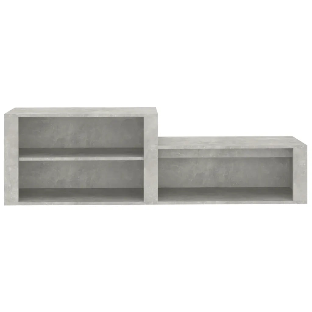 Scarpiera-Scaffale per scarpe Grigio Cemento 150x35x45 cm in Legno Multistrato