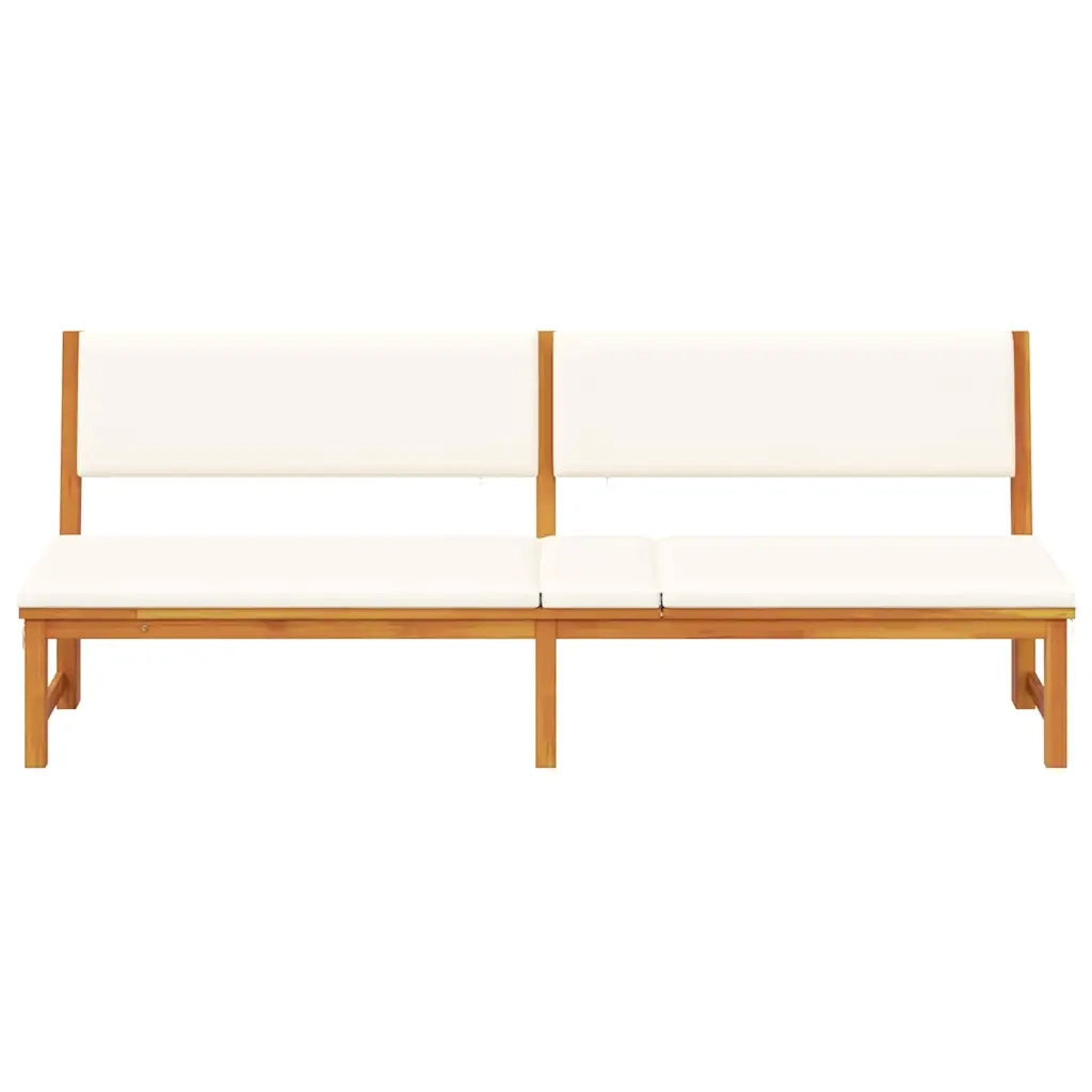 Lettino da sole con cuscino Olio Naturale 200 x 57 x 75cm 4108112