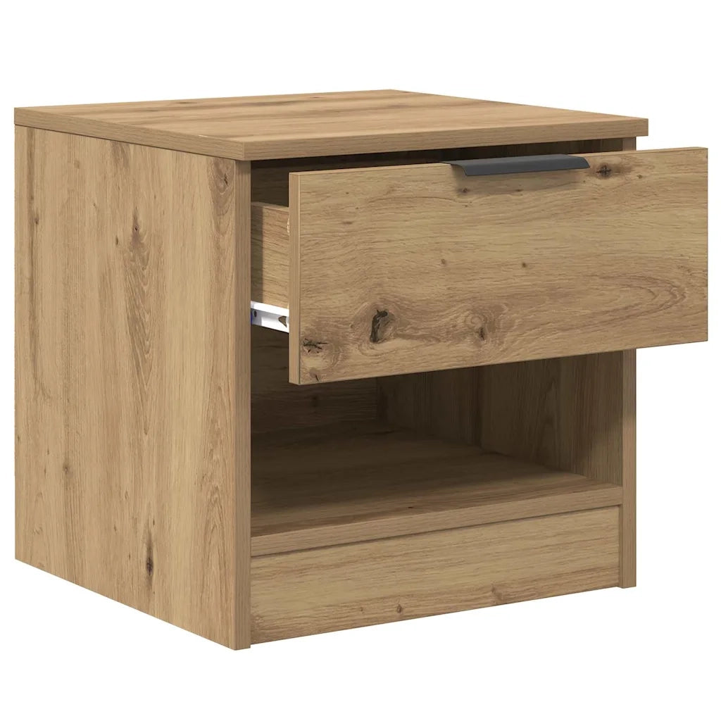 Armadietto per letto 2 pcs Rovere artigianale 40 x 39 x 40cm 880517