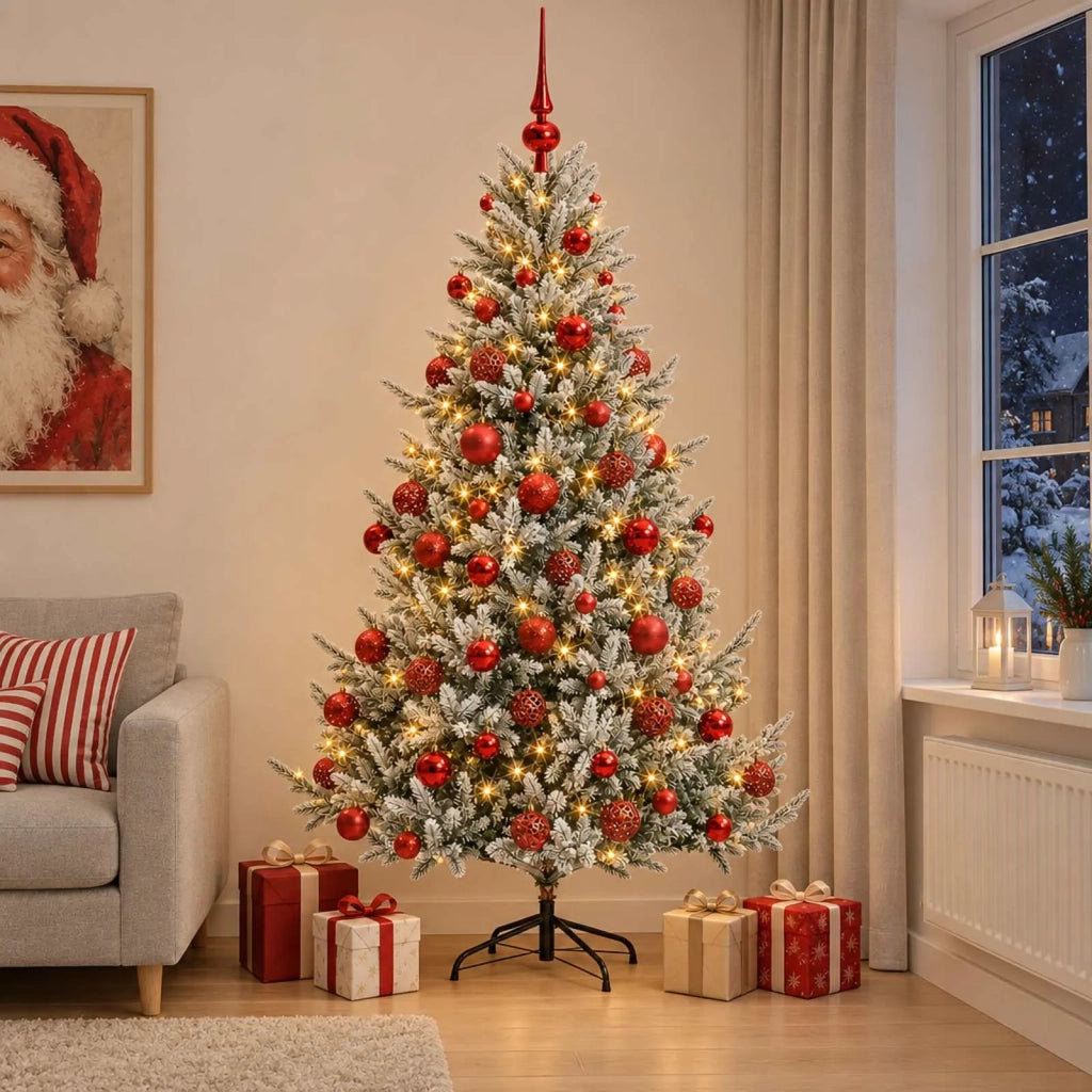Albero di Natale artificiale con palline 180 cm 300 LED 3466826