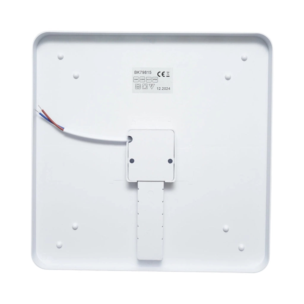 Plafoniera LED 36W, 220V, luce regolabile 3CCT 3000K/4000K/6500K, corpo quadrato 230x230x40mm, IP20