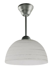 Plafoniera Lampex Cyrkonia grigio/bianco vetro E27 18cm